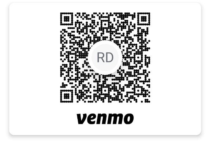 Venmo QR code for donations